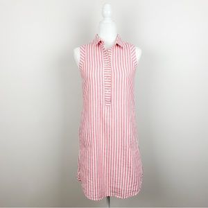 Vineyard Vines Pink Size 0 Sleeveless Button Down Tiamo Stripe Shirt Dress